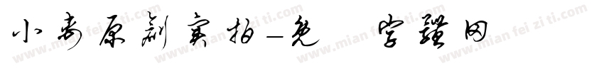 小禹原创实拍字体转换