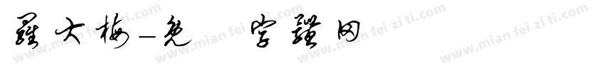 罗大梅字体转换