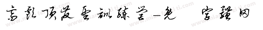 高颅顶发型训练营字体转换