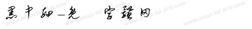 黑中细字体转换