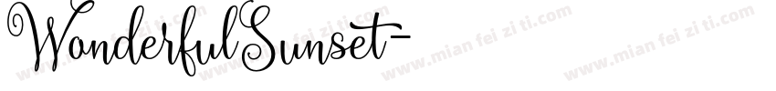 WonderfulSunset字体转换