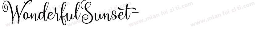 WonderfulSunset字体转换