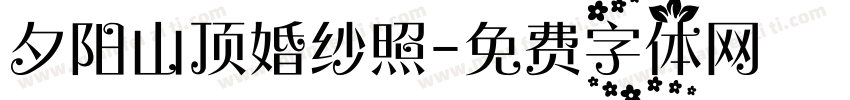 夕阳山顶婚纱照字体转换