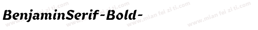 BenjaminSerif-Bold字体转换