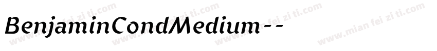 BenjaminCondMedium-字体转换