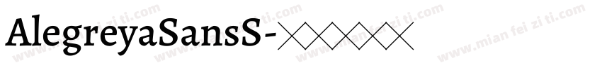 AlegreyaSansS字体转换