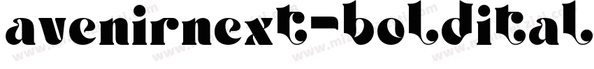avenirnext-bolditalic字体转换