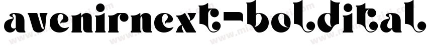 avenirnext-bolditalic字体转换