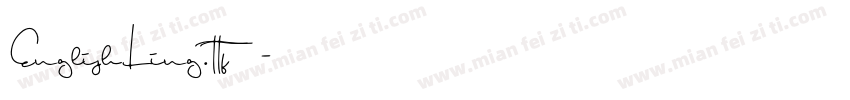 EnglishLing.ttf字体字体转换