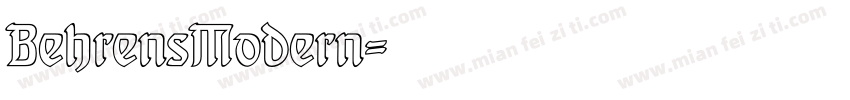 BehrensModern字体转换