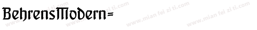 BehrensModern字体转换