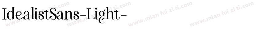 IdealistSans-Light字体转换