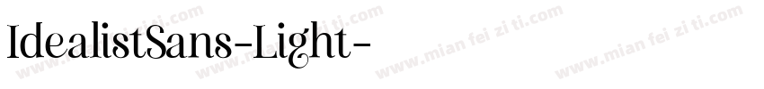 IdealistSans-Light字体转换