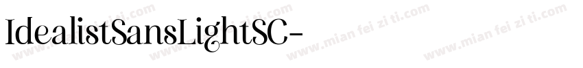 IdealistSansLightSC字体转换
