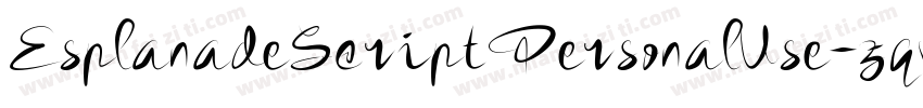 EsplanadeScriptPersonalUse-zqv3字体转换