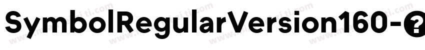 SymbolRegularVersion160字体转换
