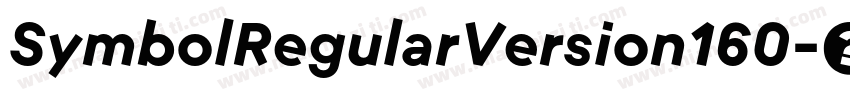 SymbolRegularVersion160字体转换