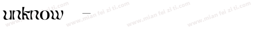 unknow字体字体转换