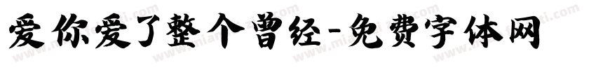 爱你爱了整个曾经字体转换