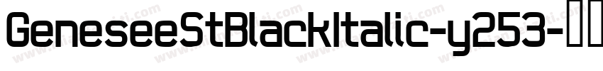 GeneseeStBlackItalic-y253字体转换