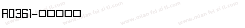 A0361字体转换