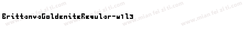 BrittanyaGoldeniteRegular-w1l3x字体转换