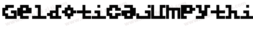 Geldoticajumpythick-x5x0字体转换