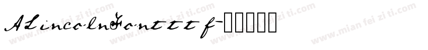 ALincolnFontttf字体转换