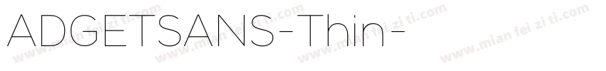 ADGETSANS-Thin字体转换