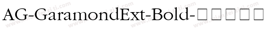 AG-GaramondExt-Bold字体转换