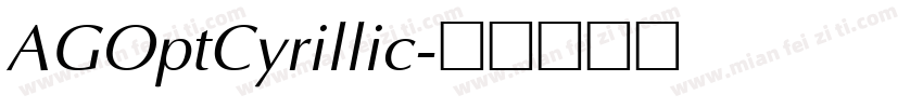 AGOptCyrillic字体转换