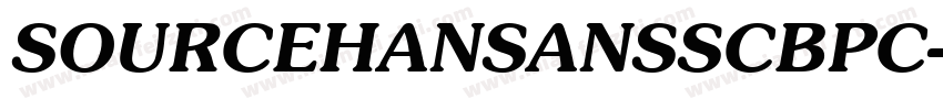 SOURCEHANSANSSCBPC字体转换