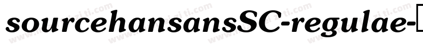 sourcehansansSC-regulae字体转换