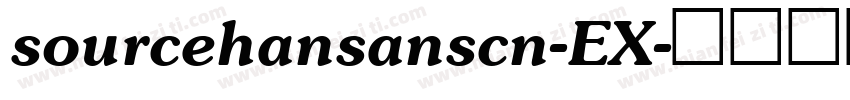 sourcehansanscn-EX字体转换