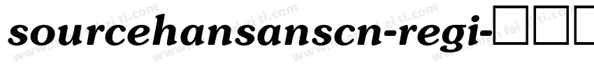 sourcehansanscn-regi字体转换
