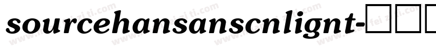 sourcehansanscnlignt字体转换