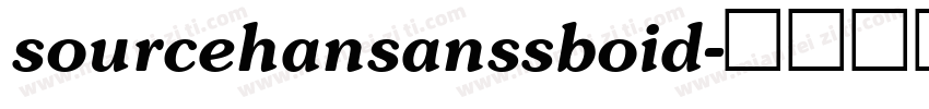 sourcehansanssboid字体转换