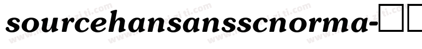 sourcehansansscnorma字体转换