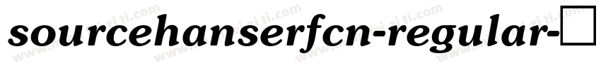 sourcehanserfcn-regular字体转换