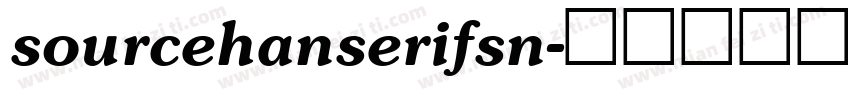 sourcehanserifsn字体转换