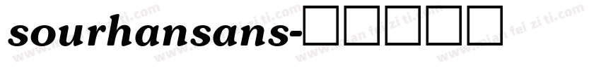 sourhansans字体转换