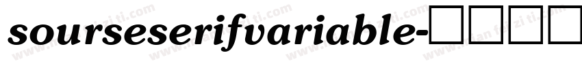 sourseserifvariable字体转换