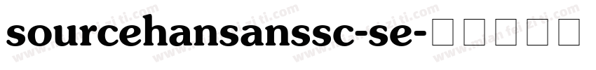 sourcehansanssc-se字体转换