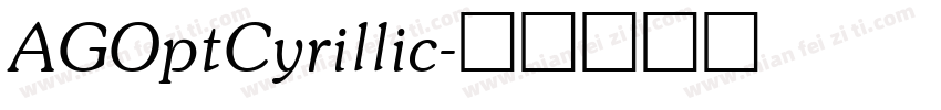 AGOptCyrillic字体转换
