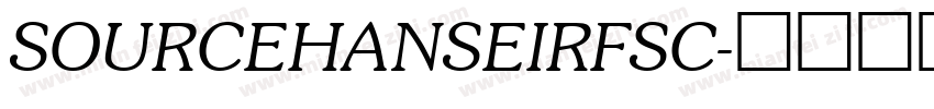 SOURCEHANSEIRFSC字体转换