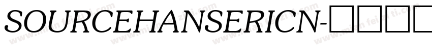 SOURCEHANSERICN字体转换