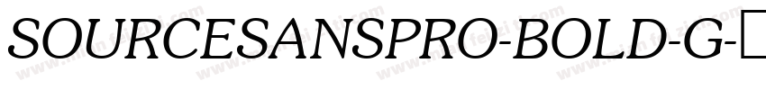 SOURCESANSPRO-BOLD-G字体转换