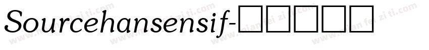 Sourcehansensif字体转换