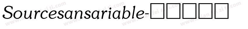 Sourcesansariable字体转换