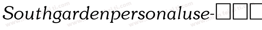 Southgardenpersonaluse字体转换